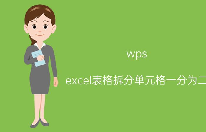 wps excel表格拆分单元格一分为二 wps表格如何合并和拆分单元格？